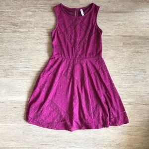 Magenta skater dress
